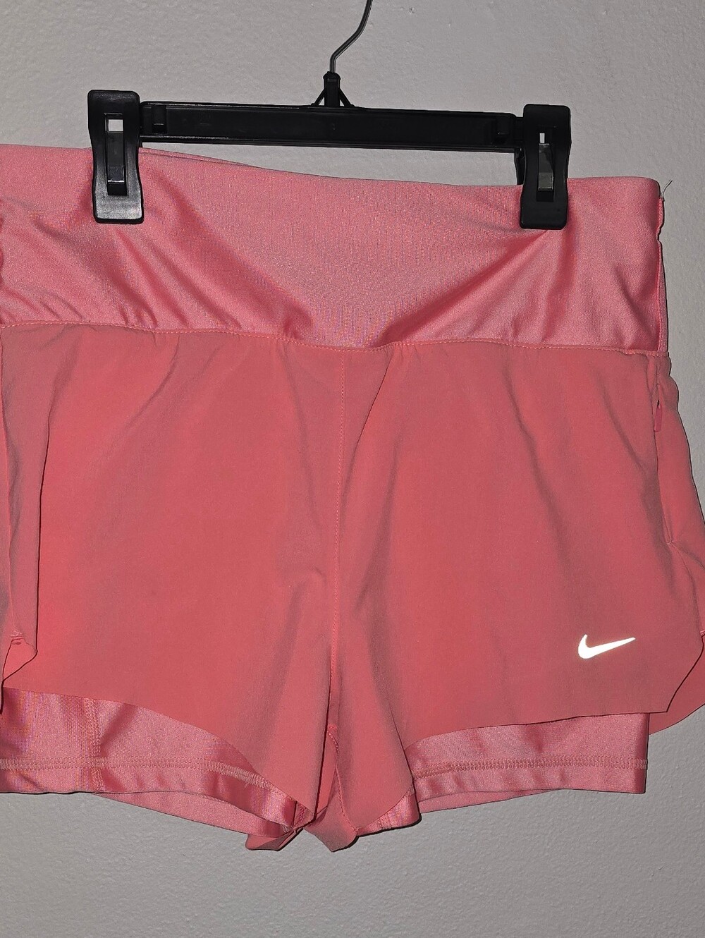 Nike Dri-FIT Swift Mid-Rise 3" 2-in-1 Running Shorts with Pockets | Pink | Women - Picture 9 of 9